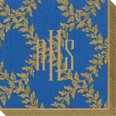 Blue Trellis Caspari Napkins